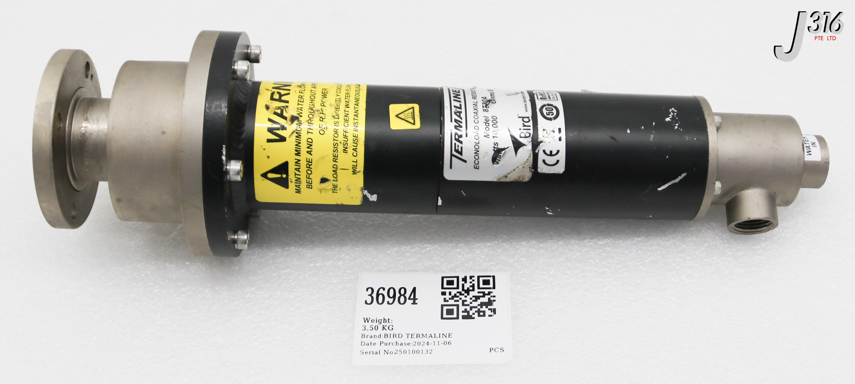 36984 BIRD TERMALINE ECONOLOAD COAXIAL RESISTOR 10000 WATTS 8730A